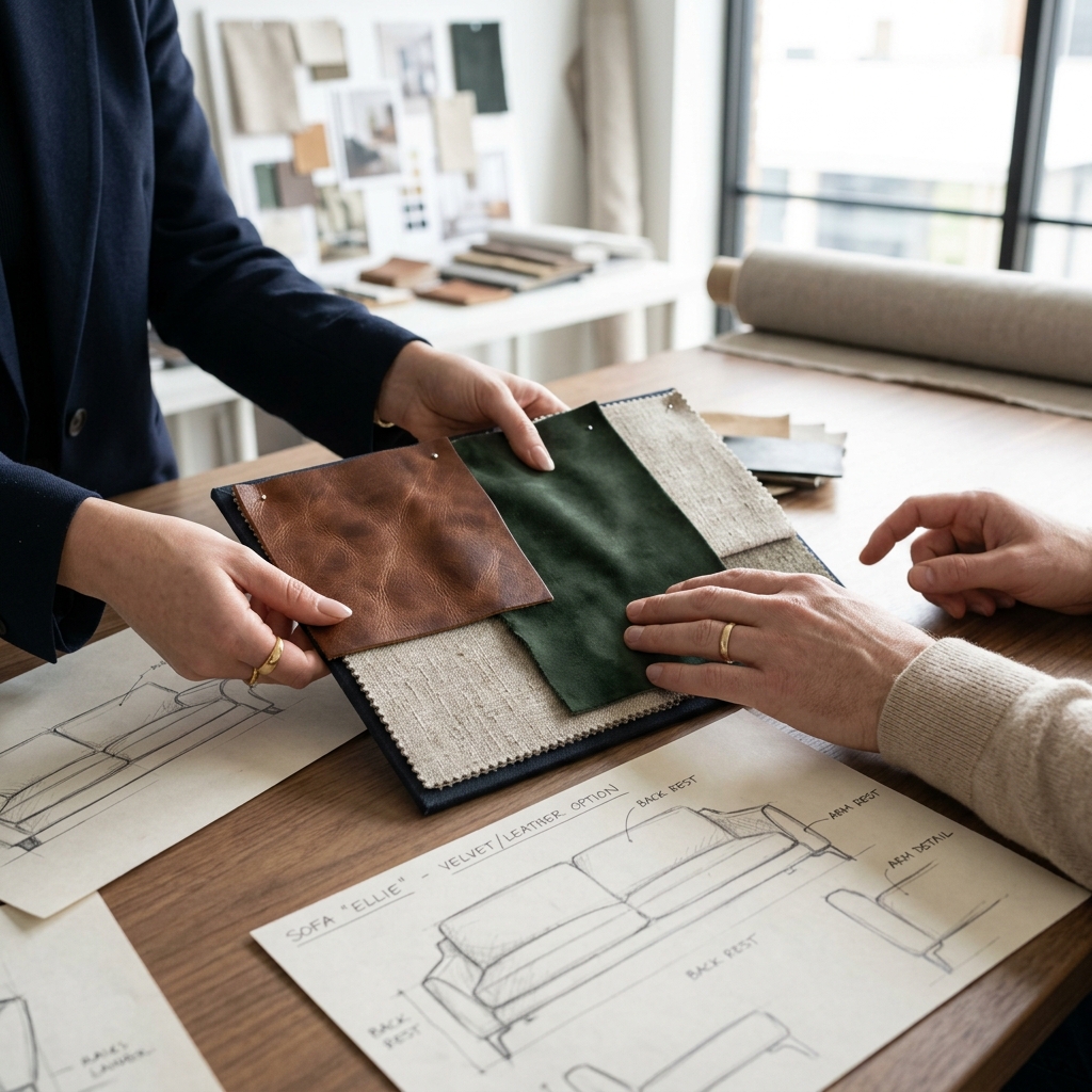 Sofa design and material selection